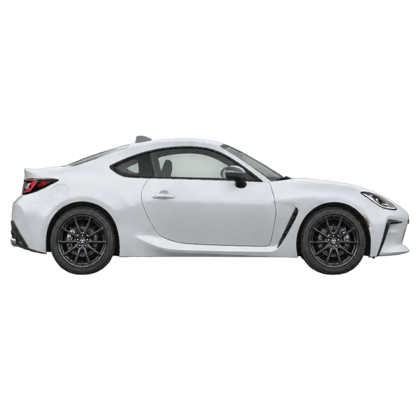 Toyota GR86 2026 en plateado, vista lateral (hacia la derecha)