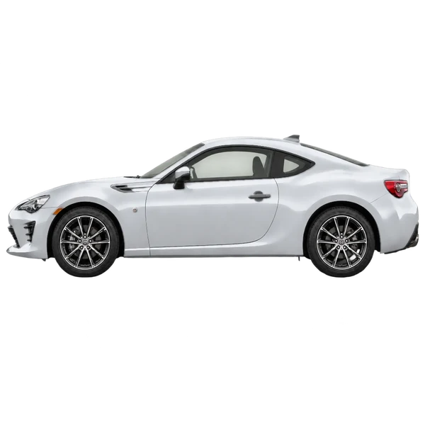 Toyota GT86 2018 prata, vista lateral (voltada para a esquerda)
