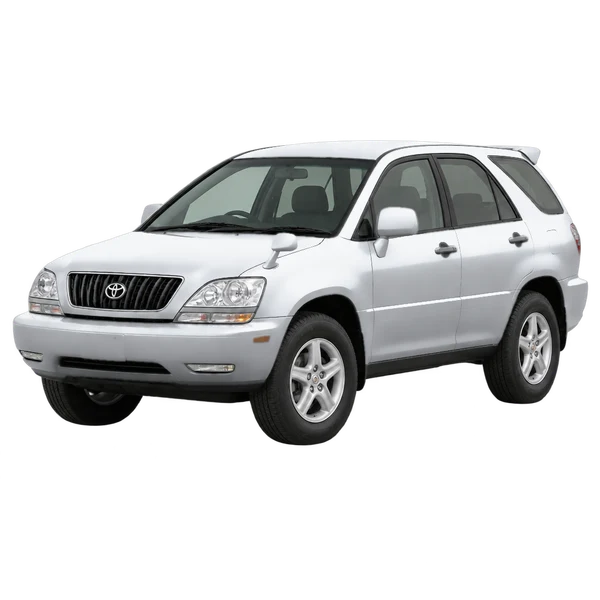 シルバーの2000 Toyota Harrier（フロントスリークォーター(左向き)ビュー）