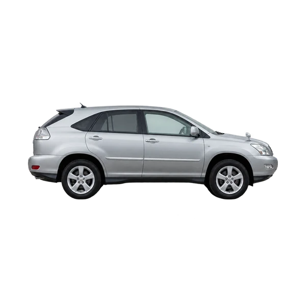 シルバーの2005 Toyota Harrier（側面（右向き）ビュー）