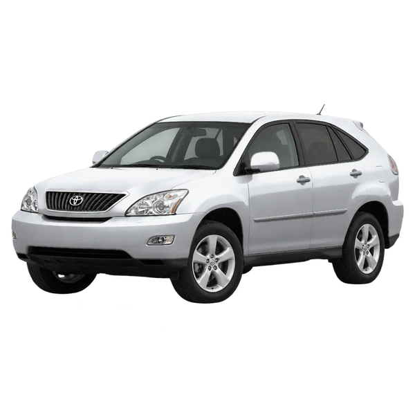 Toyota Harrier 2007 en plateado, vista frontal tres cuartos (hacia la izquierda)