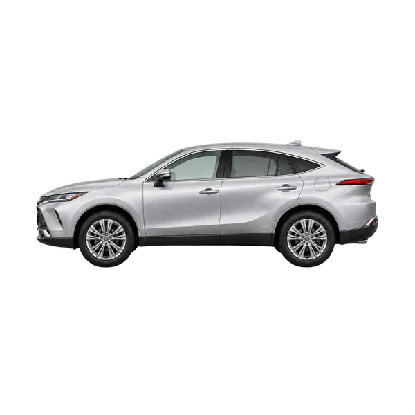 シルバーの2020 Toyota Harrier（側面（左向き）ビュー）