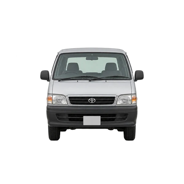 2000 Toyota Hiace 2.4D in Silber, Ansicht: Front