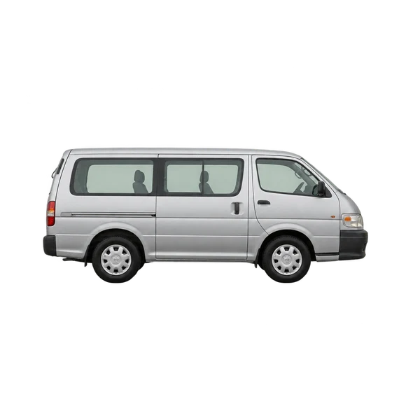 2000 Toyota Hiace 2.4D in Silber, Ansicht: Seite (nach rechts gewandt)