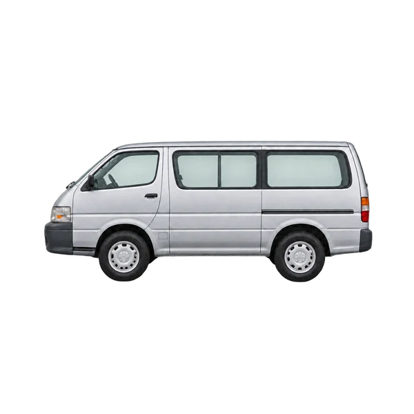 シルバーの2000 Toyota Hiace 2.4TD（側面（左向き）ビュー）