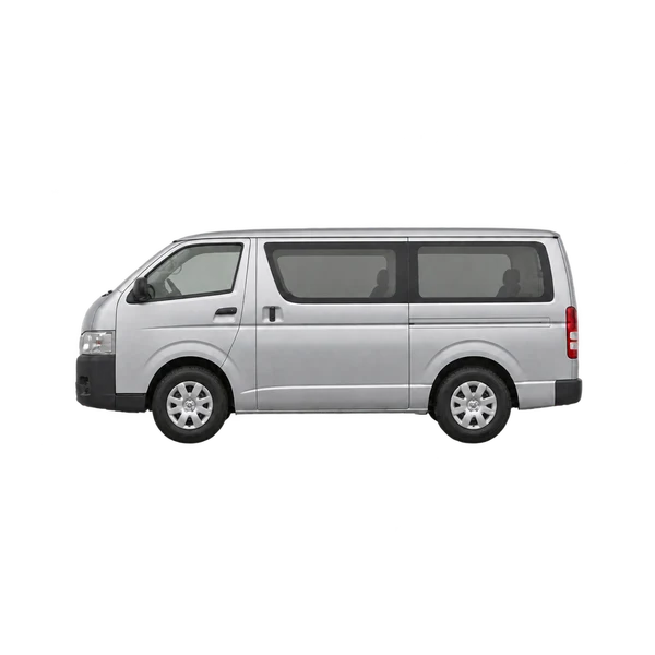 2010 Toyota Hiace in Silber, Ansicht: Seite (nach links gerichtet)