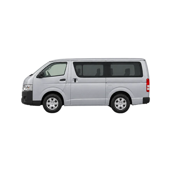2020 Toyota Hiace in Silber, Ansicht: Seite (nach links gerichtet)