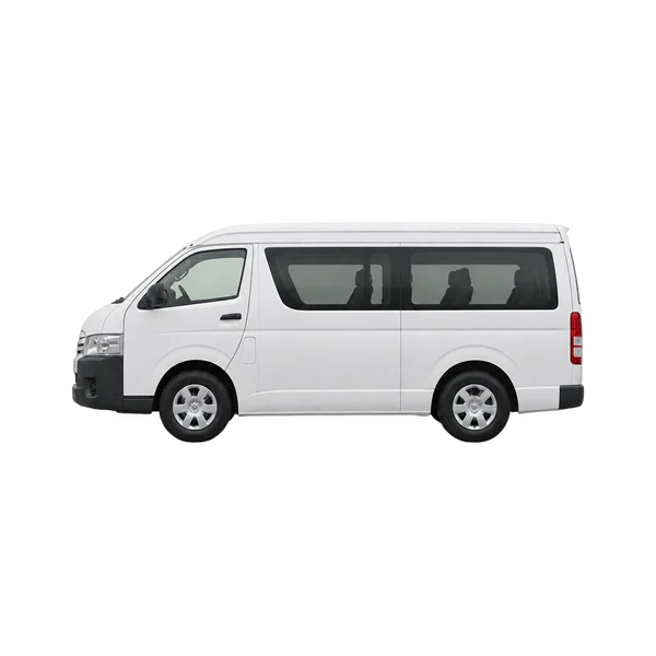 2021 Toyota Hiace in weiß, Ansicht: Seite (nach links gerichtet)