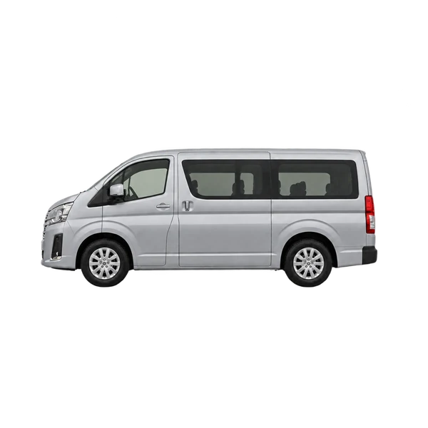 2025 Toyota Hiace in Silber, Ansicht: Seite (nach links gerichtet)