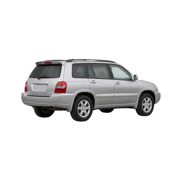 silver 2000 Toyota Highlander rear three-quarter (facing left) view
