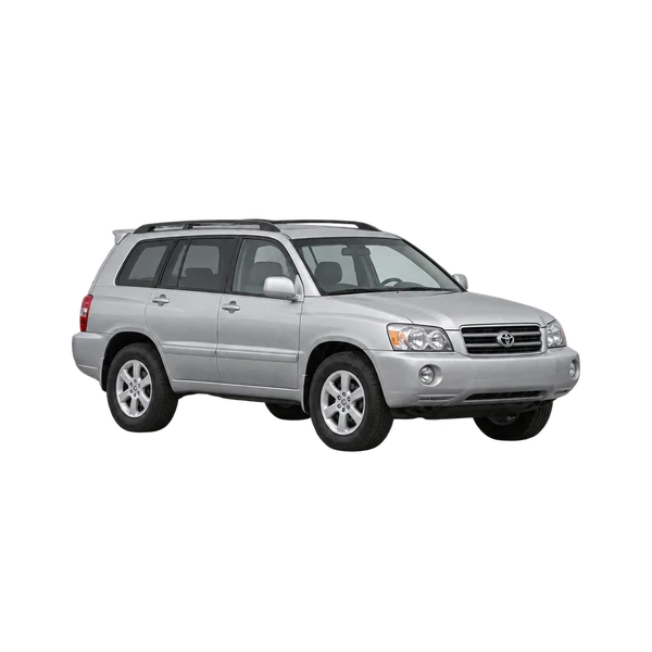 silver 2001 Toyota Highlander front three-quarter (facing left) view