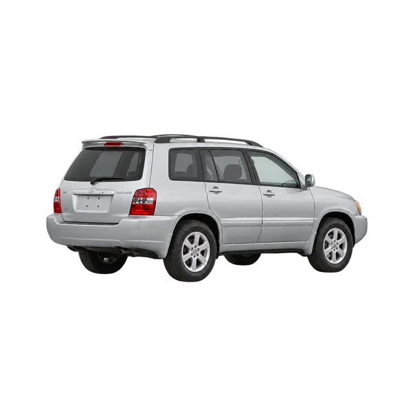 2002 Toyota Highlander in Silber, Ansicht: Dreiviertelansicht von hinten (nach links gerichtet)