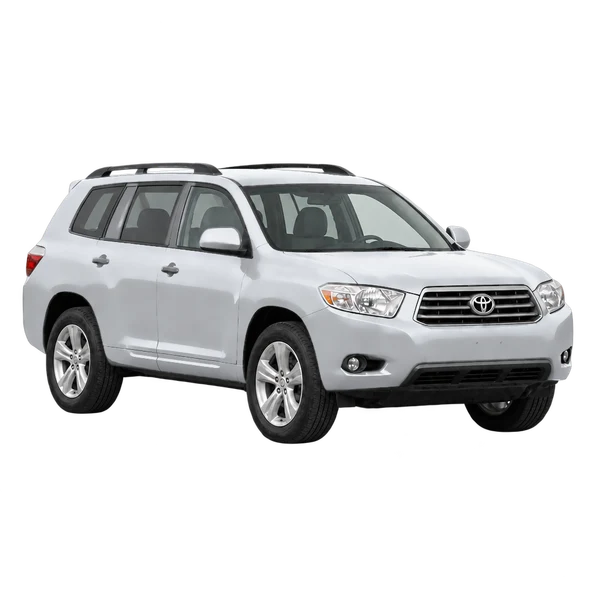 Toyota Highlander 2010 argent, vue trois-quarts avant (orienté vers la droite)
