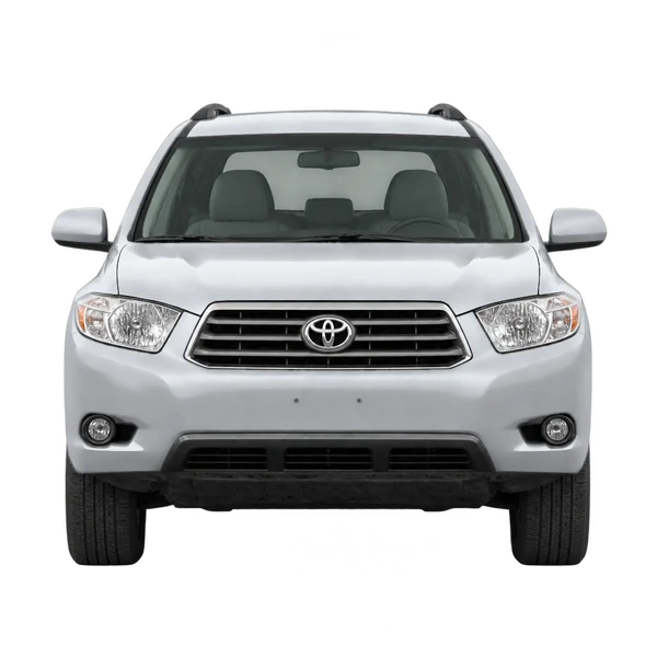 Toyota Highlander 2012 en plateado, vista frontal