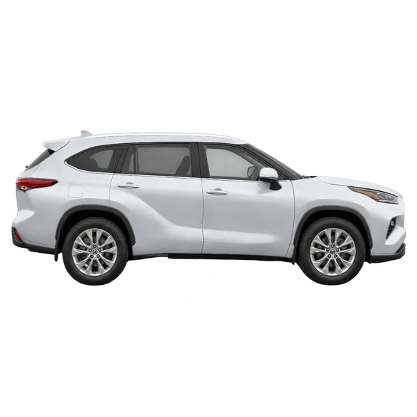 2025 Toyota Highlander in Silber, Ansicht: Seite (nach rechts gewandt)