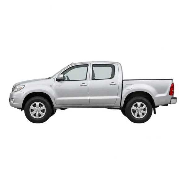 2010 Toyota Hilux DC in Silber, Ansicht: Seite (nach links gerichtet)