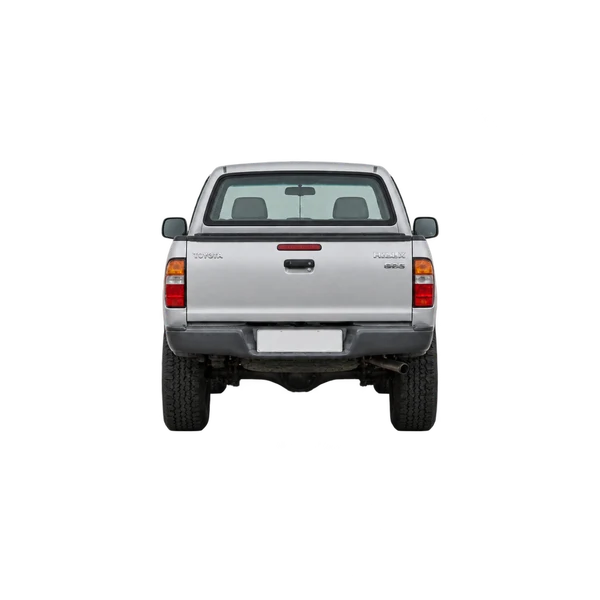 Toyota Hilux 2000 باللون فضي، منظر من الخلف