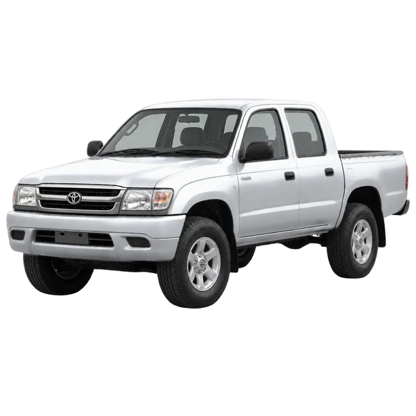 2003 Toyota Hilux in Silber, Ansicht: Dreiviertelansicht vorne (nach links gerichtet)