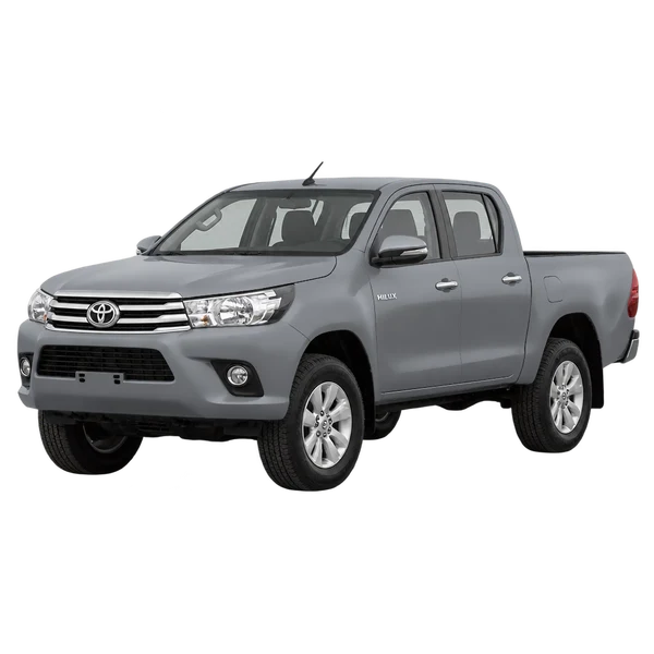 グレーの2017 Toyota Hilux(フロントスリークォーター(左向き)ビュー)