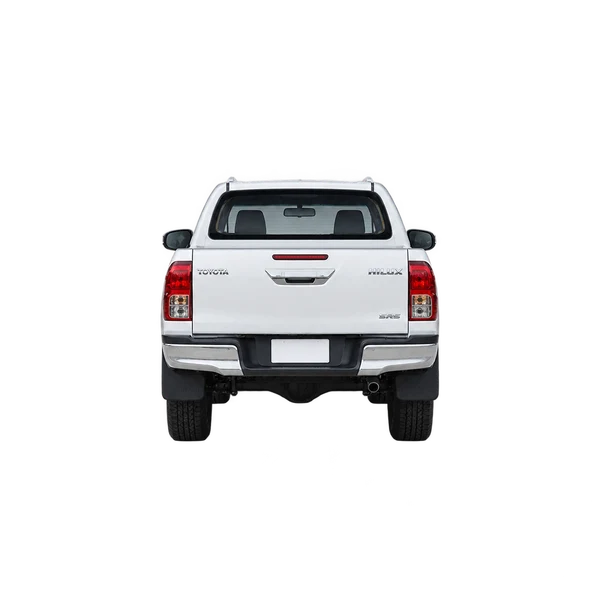 2021 Toyota Hilux in weiß, Ansicht: Heck