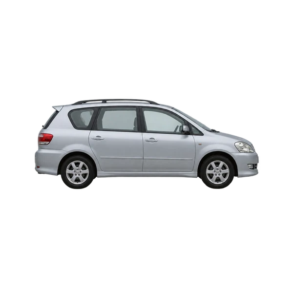 Toyota Ipsum 2005 باللون فضي، منظر منظر جانبي (باتجاه اليمين)