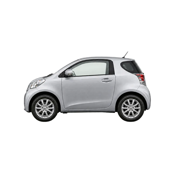 2010 Toyota IQ in Silber, Ansicht: Seite (nach links gerichtet)