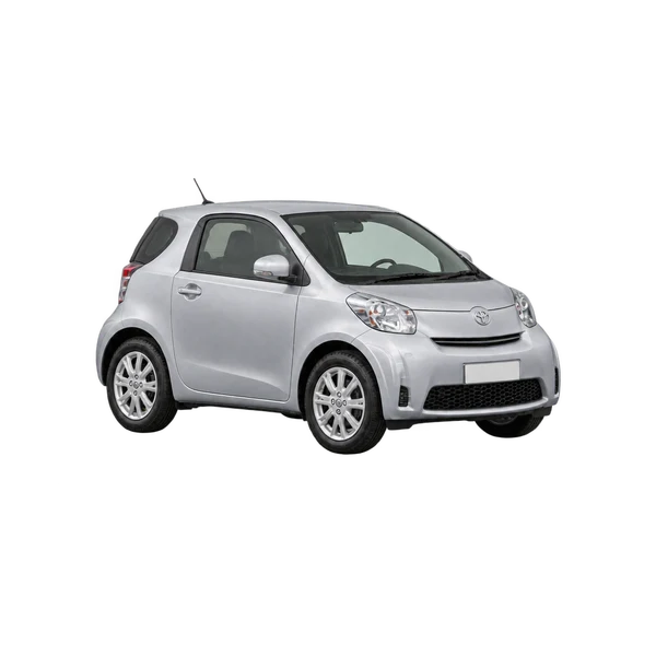 2015 Toyota IQ in Silber, Ansicht: Dreiviertelansicht vorne (nach links gerichtet)