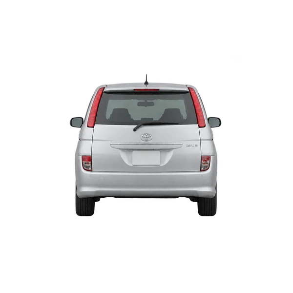 Toyota Isis 2005 en plateado, vista trasera