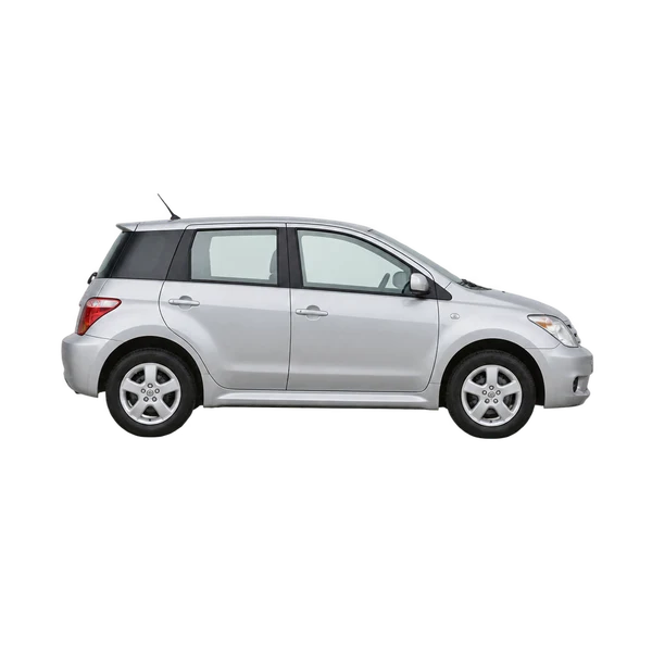 Toyota IST 2005 argent, vue profil (tourné vers la droite)