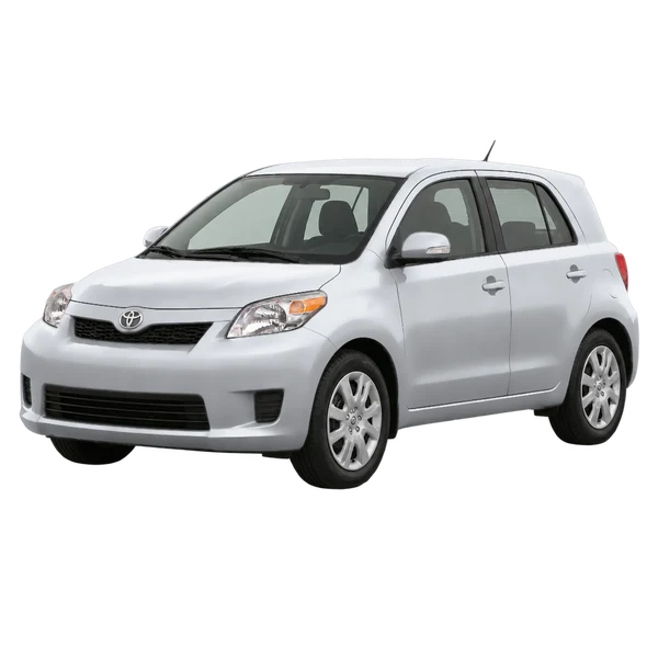 Toyota IST 2008 en plateado, vista frontal tres cuartos (hacia la izquierda)