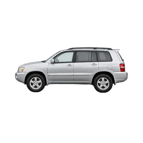 Toyota Kluger 2000 prata, vista lateral (voltada para a esquerda)
