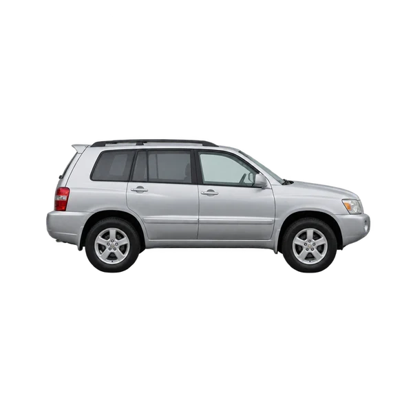 Toyota Kluger 2000 prata, vista lateral (voltada para a direita)