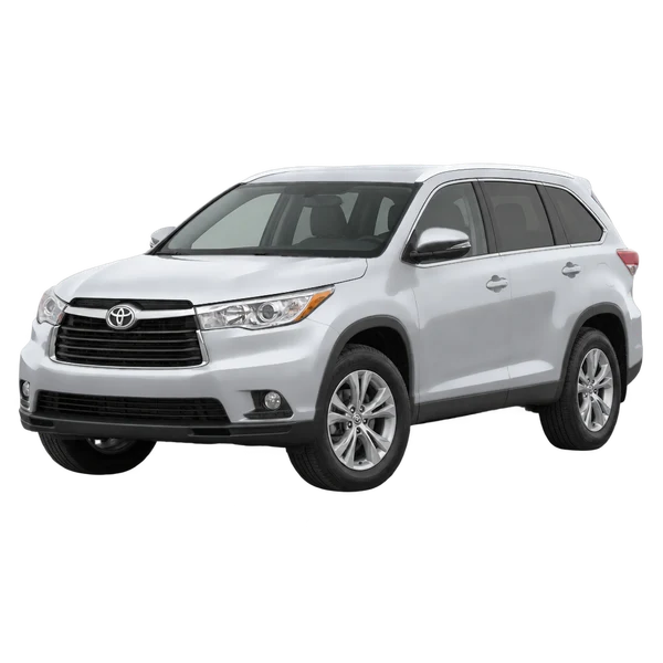 Toyota Kluger 2016 en plateado, vista frontal tres cuartos (hacia la izquierda)