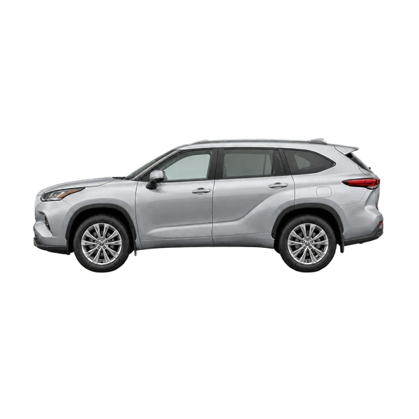 シルバーの2020 Toyota Kluger（側面（左向き）ビュー）