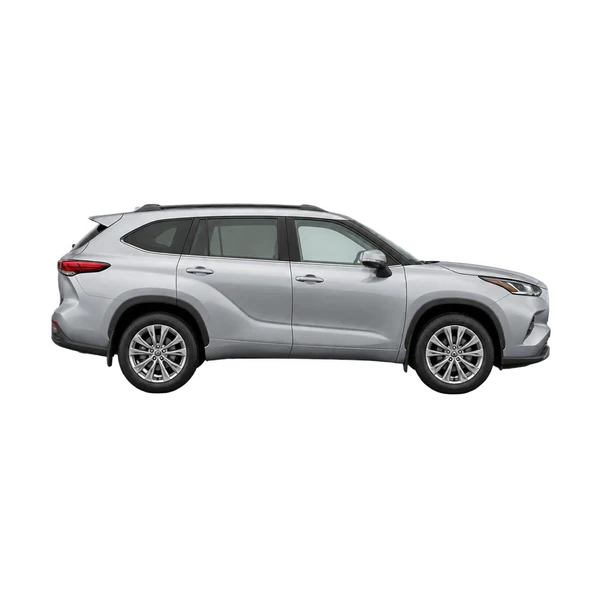 シルバーの2020 Toyota Kluger（側面（右向き）ビュー）