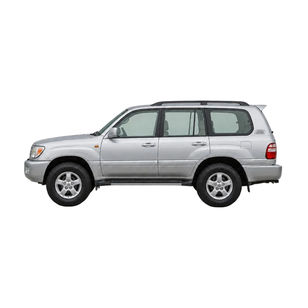 2000 Toyota Land Cruiser in Silber, Ansicht: Seite (nach links gerichtet)