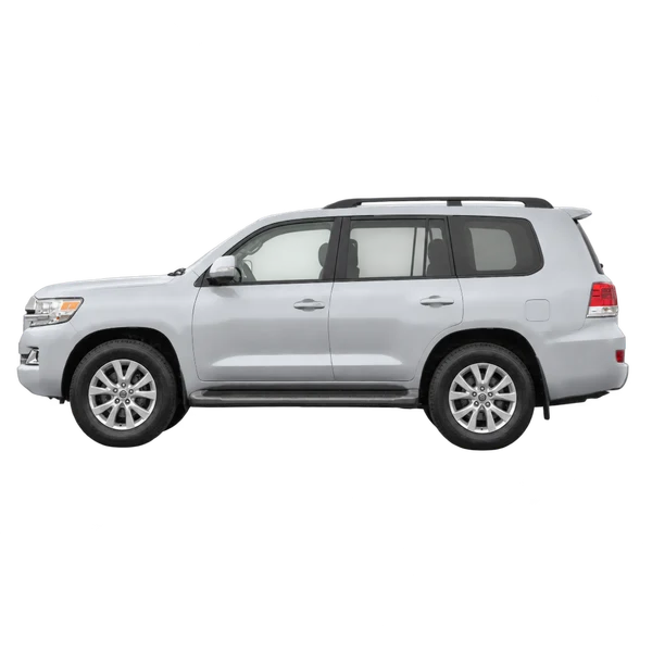 2017 Toyota Land Cruiser in Silber, Ansicht: Seite (nach links gerichtet)