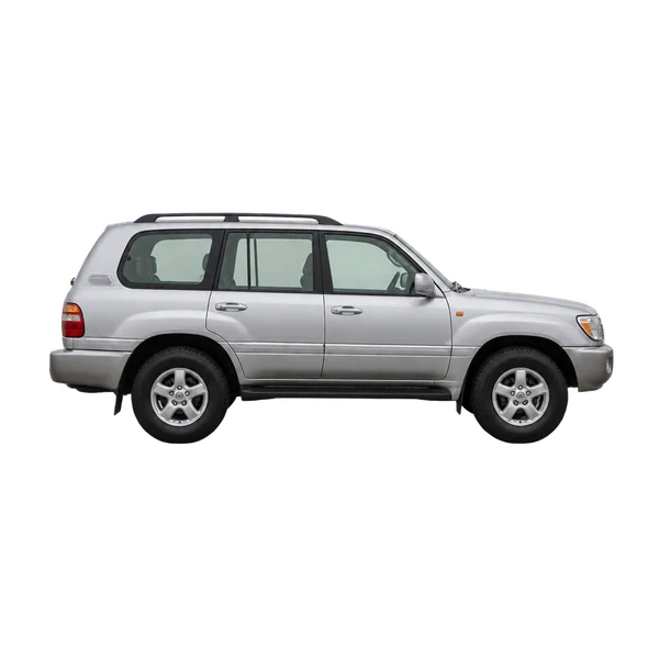 2000 Toyota Landcruiser in Silber, Ansicht: Seite (nach rechts gewandt)