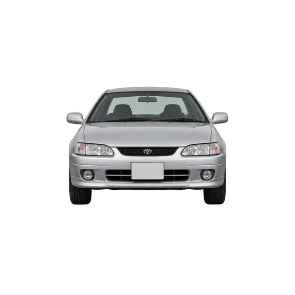 Toyota Levin 2000 باللون فضي، منظر أمامي