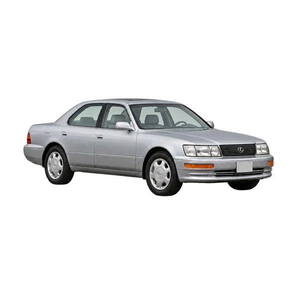シルバーの1995 Toyota Lexus（フロントスリークォーター(左向き)ビュー）