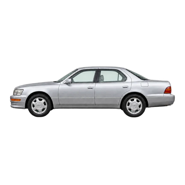 シルバーの1995 Toyota Lexus（側面（左向き）ビュー）