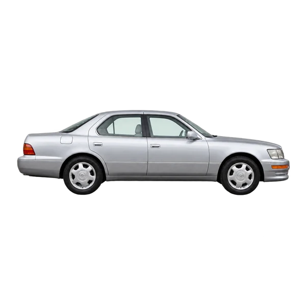 シルバーの1995 Toyota Lexus（側面（右向き）ビュー）