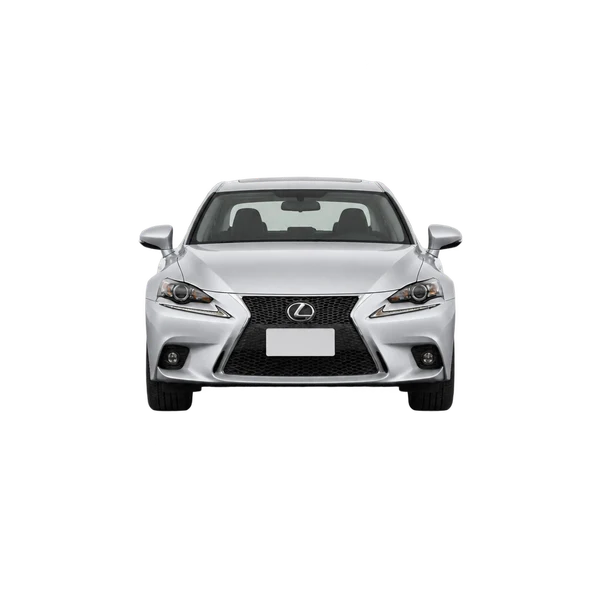 Toyota Lexus 2015 باللون فضي، منظر أمامي