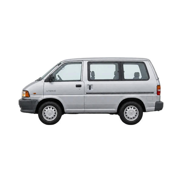 シルバーの1995 Toyota Lite Ace(側面(左向き)ビュー)