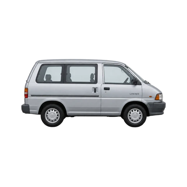 シルバーの1995 Toyota Lite Ace(側面(右向き)ビュー)