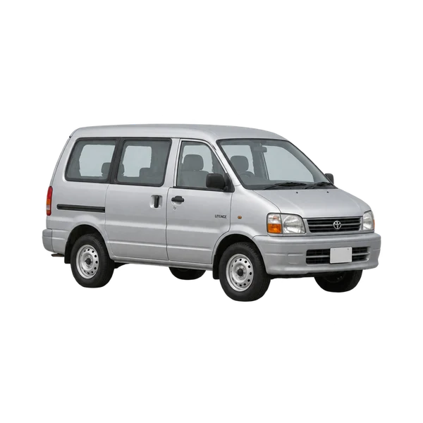 2000 Toyota Lite Ace in Silber, Ansicht: Dreiviertelansicht vorne (nach links gerichtet)