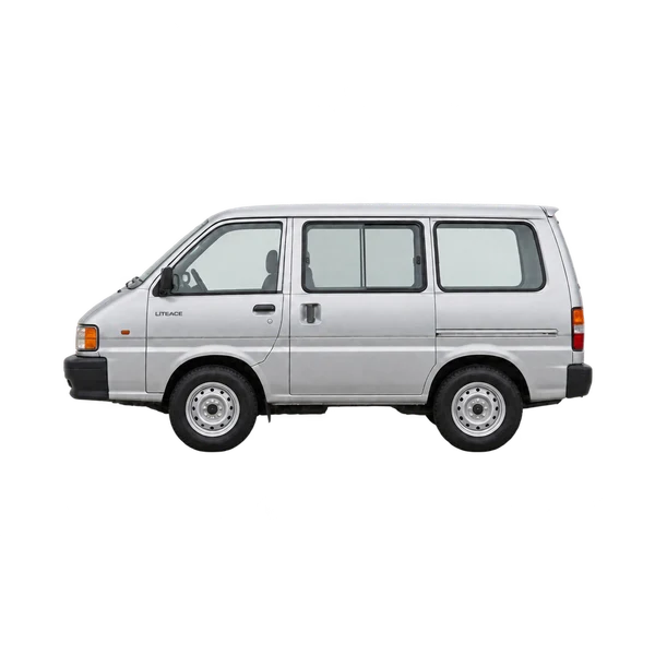 Toyota Liteace 1995 en plateado, vista lateral (mirando a la izquierda)
