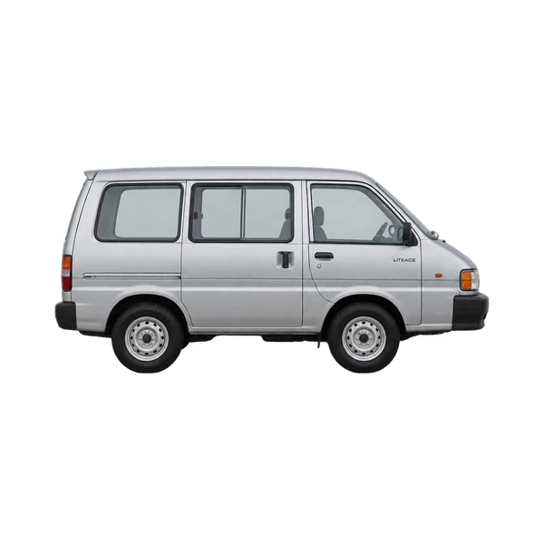 Toyota Liteace 1995 en plateado, vista lateral (hacia la derecha)