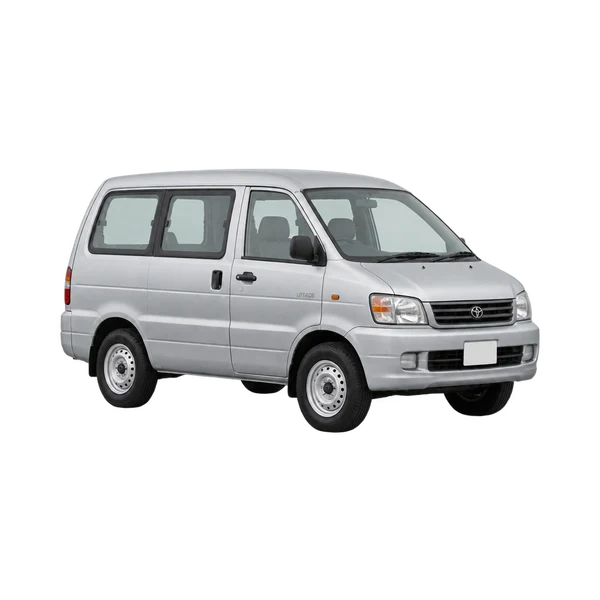 Toyota Liteace 2000 en plateado, vista frontal tres cuartos (hacia la izquierda)