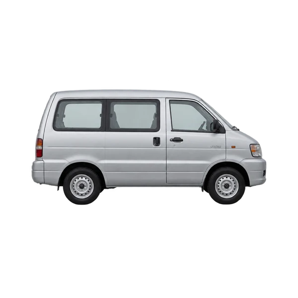 Toyota Liteace 2000 en plateado, vista lateral (hacia la derecha)